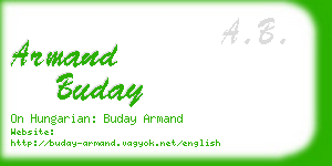 armand buday business card